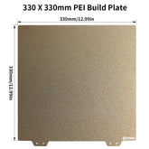 330 * 330mm Double Sided Textured Pei Sheet and Magnetic Build Plat For Elegoo Neptune 3 Plus/4 Plus, Geeetech A30, Tronxy X3S/ X5S /X5SA Pro and QIDI TECH X-Max 3